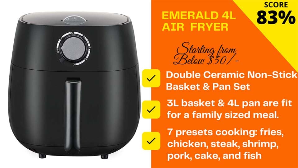 Emerald 1818 Electric 4L Capacity Air Fryer